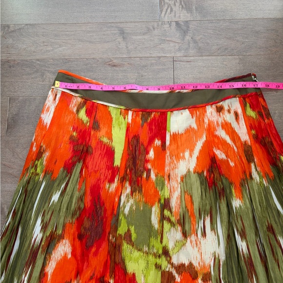 Talbots Orange and Green A-Line Skirt - Picture 4 of 6